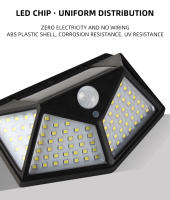 Lámpara Solar Para Jardín Con Sensor De Movimiento Y Resistencia Al Agua 100LED Luz De Calle Para Paisaje Exterior - details 2