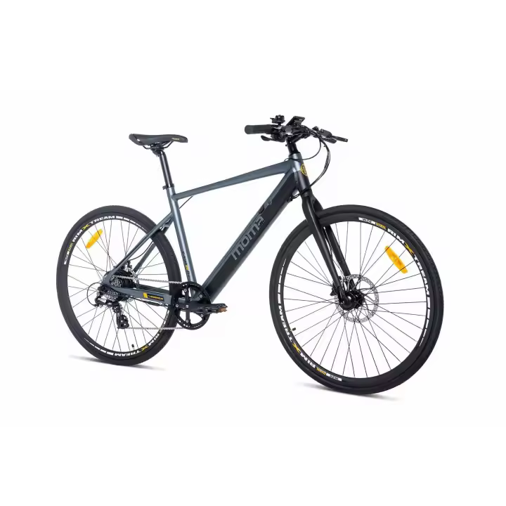 Moma bikes E-ROAD, Shimano Altus 8v, Frenos de disco Hidráulicos, Batería Ion Litio integrada y extraible de 36V 10Ah - 1