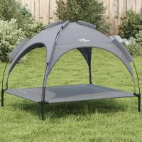 vidaXL Cama para perros con dosel antracita tela oxford y acero Dimensiones 63 x 49, 5 x 60 cm,  71 x 64 x 70 cm y mas - details 0