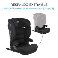Ms BabyWorld BETA Silla coche Isofix Grupo 2/3 y convertible en Alzador, I-SIZE R129, Silla coche para bebé y niños, Cinturón, Universal, de 15 a 36 kg ó 100-150 cms, Negro - details 5