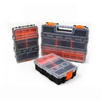 Caja De Herramientas Portátil De Plástico Con Múltiples Redes Caja De Almacenamiento De Piezas Para Garage Organizador De Suministros De Reparación - details 4