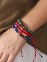 Juego De 12 Pulseras Éticas De Colores Para Mujeres Y Hombres Bohemia Tejidas En Lona Moda Verano Joyería Unisex Geométrica - details 15