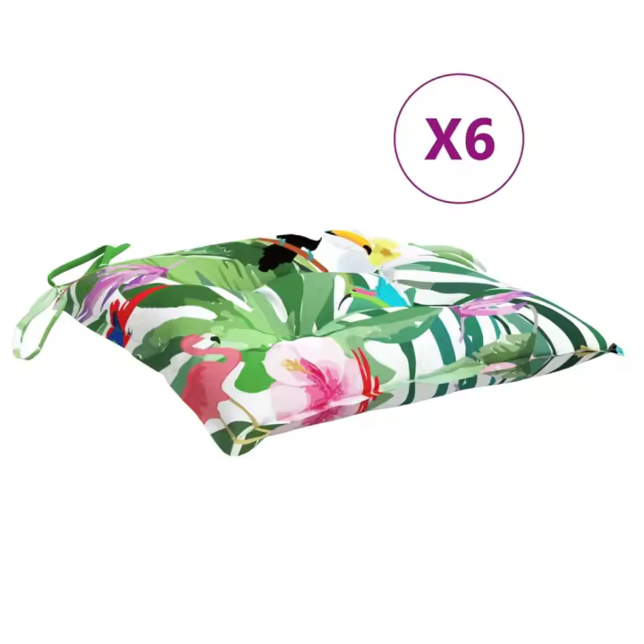 Fundas para Silla 6 UDS lona multicolor 40x40x7 cm - 1