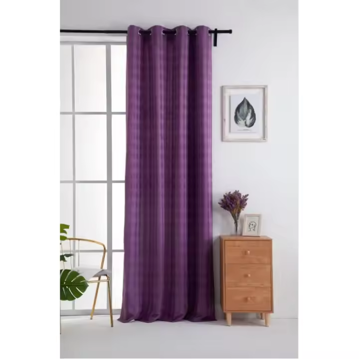 Cortina de Jacquard poliéster con estampado de plumas.150x260cm,decoracion para hogar y oficina. - 1