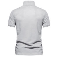 Camisas Polo De Algodón Para Hombre AIOPESON Estilo Casual Manga Corta Solida Nuevo Ropa De Verano Antipelusa - details 2