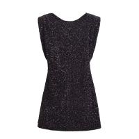 Vestido De Veludo Con Lentejuelas Sin Mangas Para Mujer Estilo Europeo Y Americano Cuello Redondo Sexy Y Club De Moda - details 1