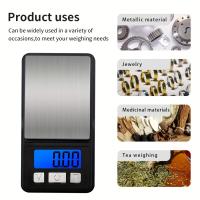 FODWET Escala Digital Mini De Precisión 0.01g Con Pantalla LCD Portátil Para Joyería Y Medicina Herbal Escala De Miligramos De Acero Inoxidable - details 3