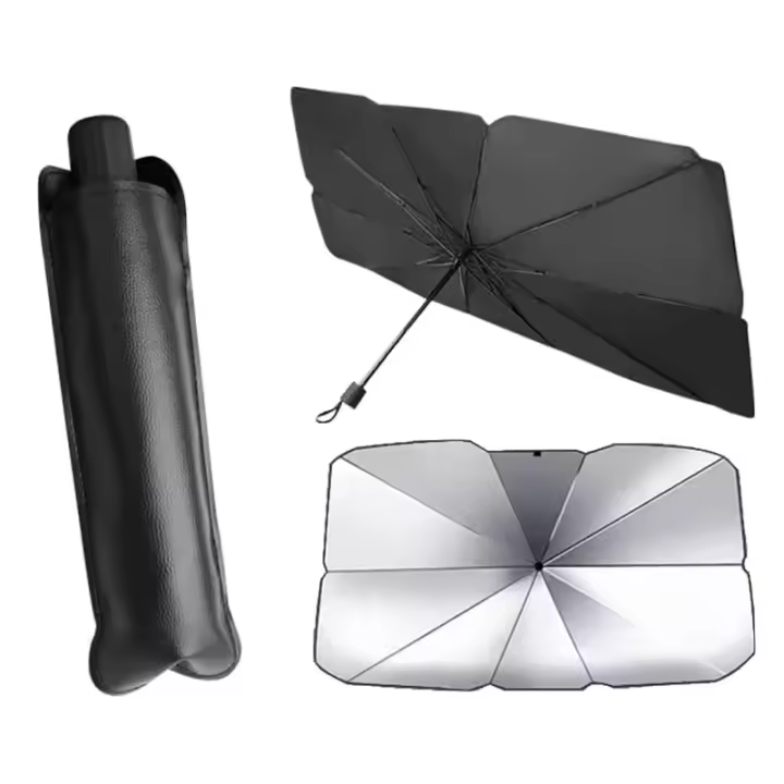 Parasol Coche Delantero, Parasol Plegable Coche con Anti UV Rayos,Sombrilla Paraguas del Coche para Lunas Delanteras, Parasol para Parabrisas de los Coche para Mayoría de Coches, SUV, Camiones - 1