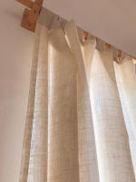 1pc Cortinas De Voile De Lino Plegado Estilo Wabi-Sabi Japonés Para Balcones Y Dormitorios Translúcidas Y Sombrías - details 7