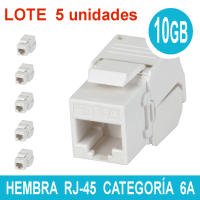Conector RJ45 Categoría 6a  HEMBRA. Keystone RJ-45 10Gb. Lote 5 unidades. TRICOM - details 0