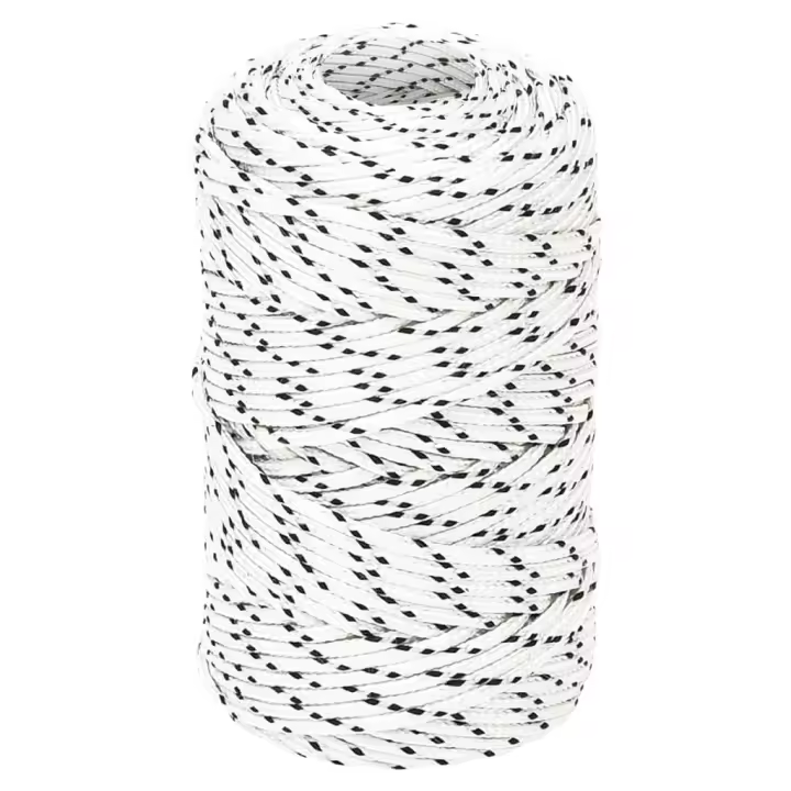 vidaXL Cuerda de trabajo poliéster 2 mm 500 m cuerda trenzada Color Negro,  Blanco, y mas - 1