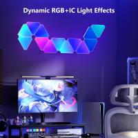 Tablero Inteligente Qiguang Luz De Noche Rítmica Musicial Luz Triangular De Quantum Atmosfera Esportiva Luz De Pared - details 4