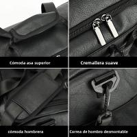 Bolsa De Viaje PU Para Hombres Y Mujeres Bolsa De Gimnasio Deportiva De Senderismo Exterior Con Zapatillas Gran Capacidad Bolsa Hombro Cruzado De Secado Seco Y Humedo - details 10