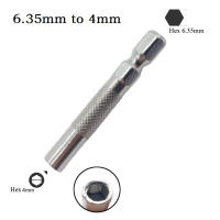 Adaptador De Destornillador 2pcs Hex Shank 6.35mm Insert Bits Adaptador Para Destornillador Eléctrico Soporte De Enchufe De 4mm Herramienta Manual - details 5