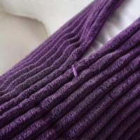 Dark Purple Striped Cushion and Pillow Cover Set of 2, Soft Corduroy Decorative Square Cushion Cover Cushion Covers Pillow Case, Home Decorations for - details 1