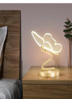 Lámpara De Mesa LED Nórdica Para Iluminación Interior Botón De Encendido Para Dormitorio Sala De Estar Restaurante Decoración De Hogar Mariposa - details 3