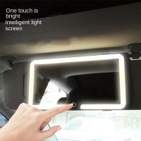 Espejo De Mano Con Luz LED Modo Dimming Sin Fin Visera Solar Recargable Sensor Táctil Espejo De Interior Conveniente - details 2