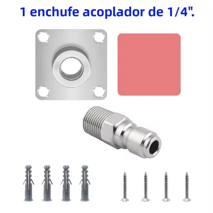 Soporte De Pistola De Agua Para Lavar Fosas De Espuma Acero Inoxidable Con Conector Rápido 1/4 Accesorios De Lavadora Montaje En Pared - 1