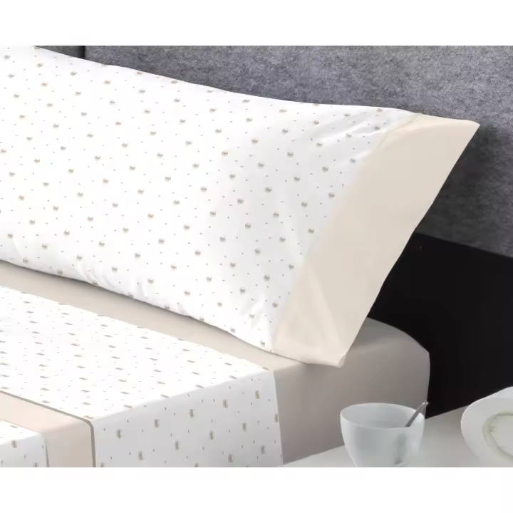 Catotex Kabely Cotton- Juego de sábanas 100% algodón RAINER BEIG. Calidad suprema de la firma Catotex. Formado por bajera, encimera y una o dos fundas de almohada. Producto TOP. - 1