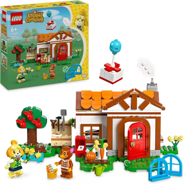 LEGO Animal Crossing La Visita de Canela Juguete de Construcción Creativa con 2 Minifiguras de Personajes del Videojuego (Canela y Fauna), Regalo de Cumpleaños para Niñas y Niños de 6 Años o Más 77049 - 1