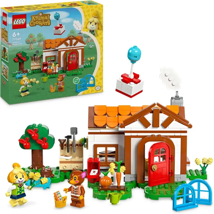 LEGO Animal Crossing La Visita de Canela Juguete de Construcción Creativa con 2 Minifiguras de Personajes del Videojuego (Canela y Fauna), Regalo de Cumpleaños para Niñas y Niños de 6 Años o Más 77049 - 1