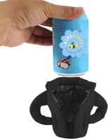 Beer Cooler Beverage Jacket Drink Coolies,Insulated Can Cooler Jacket for 12oz Cans,Beer Gifts for Men Women Beer Lovers (Black) - details 1