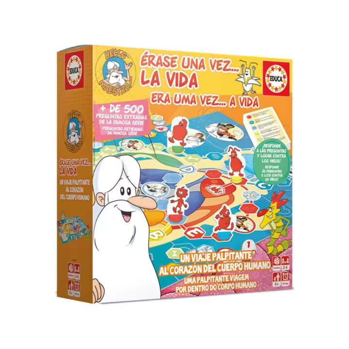 JUGUETILANDIA Juego de Mesa Érase Una Vez... La Vida Educa 18510 Juegos de Preguntas EDUCA Y BORRAS - 1