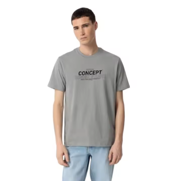Tiffosi - Camiseta para Hombre - Manga Corta - Estampada - Gris - 1