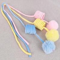 Juguete Interactivo Para Gatos Palos De Tejido Con Bola De Peluche Y Cabello De Conejo Para Entrenamiento Y Diversiones - details 2