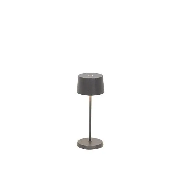 Azafrán Olivia Micro Lámpara de Mesa D 75 mm H 200 mm Gris Oscuro - 1