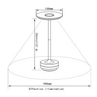 Lámpara De Mesa Recargable LED Con Interruptor Táctil Para Dormitorio Y Restaurante Luz De Escritorio USB-C Moderna Y Dimmable - details 4