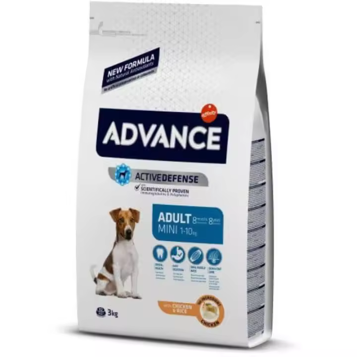 Pienso para perro ADVANCE MINI ADULTO pollo y arroz 3 kg - 1