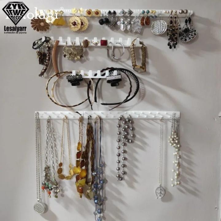 Organizador De Joyas Adhesivo 9 Piezas Gancho Para Pared Almacenamiento De Joyería Expositor De Anillos Y Collares Soporte Para Pendientes