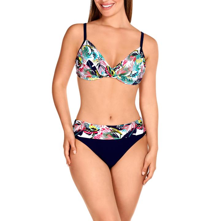 Tamouré by Dolores Cortés Bikini Capacidad. Bikini Capacidad Estampado Floral de Tamouré by Dolores Cortés. 3165. Bikini Capacidad Floral de Tamouré.  Copas con aros, sin foam y con vivoa a contraste.  Tirantes regulables.  Capacidad.  Copas preformadas
