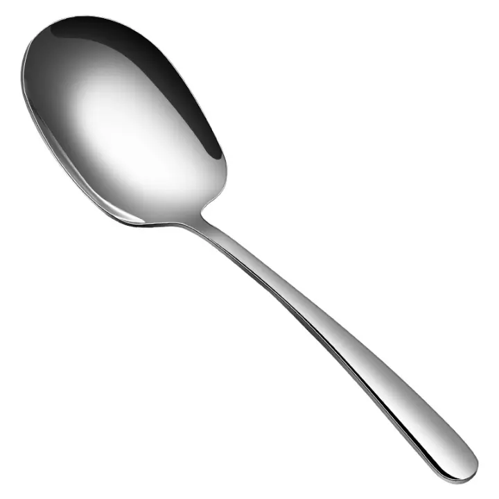 2 Pcs Cucharas para Servir, Cucharas Grandes para Servir Acero Inoxidable Asas Largas Cuchara Para Servir Borde Redondeado Cuchara Cocina Cucharas de Buffet para Restaurantes Hotel Fiesta 29cm - 1