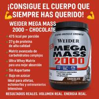 Weider Mega Mass 2000 1,5Kg - Gainer para Incremento de Masa Muscular con Menos Azúcares y Proteína de Alta Calidad - details 2