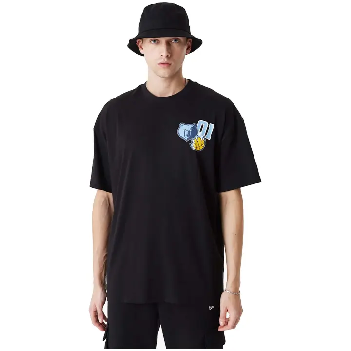 Camiseta de Manga Corta New Era Memphis Grizzlies Nba para unisex en color negro - 1