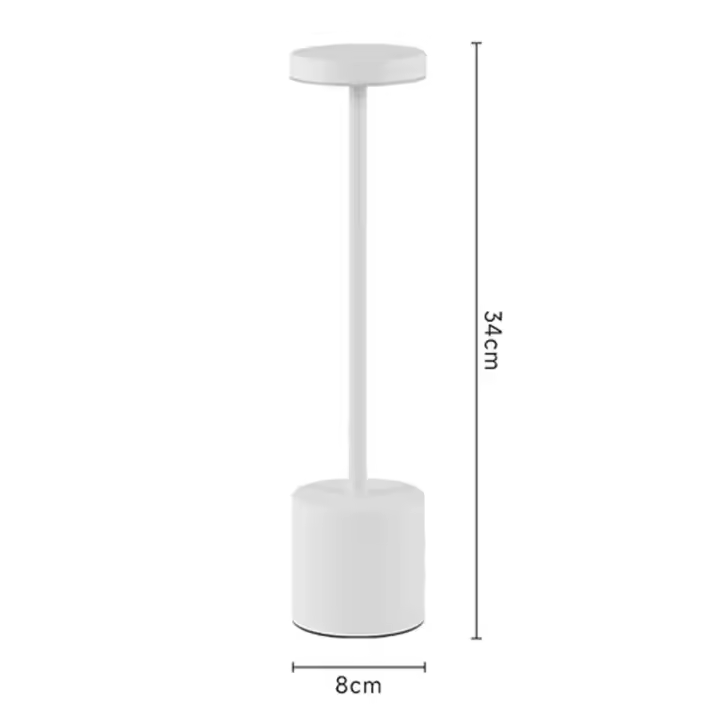 Lámpara De Mesa LED Recargable USB Con 3 Colores Toque Metálica Para Decoración De Habitación Luz Nocturna Para Escritorio Y Exterior Regalo Ideal Para Dormitorio - 1