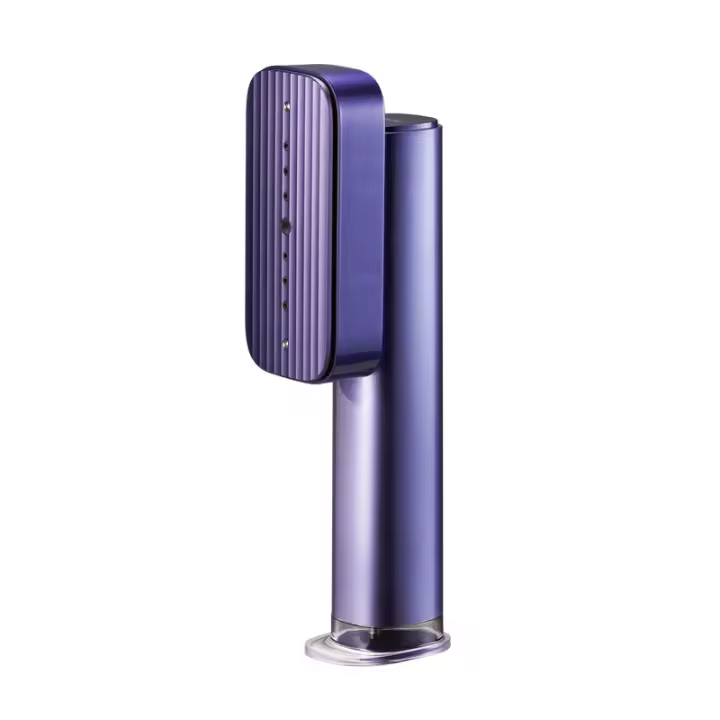 Vaporizador de ropa portátil Mini máquina de planchar de viaje vertical portátil para el hogar, Púrpura - 1