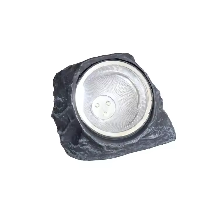 Foco Solar Gerimport Diseño Piedra Luces Led 3LED 13x11 Cm - 1