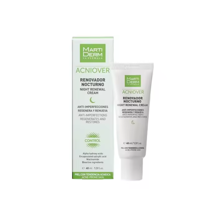 Acniover Renovador Nocturno, 40 ml. - Martiderm - 1