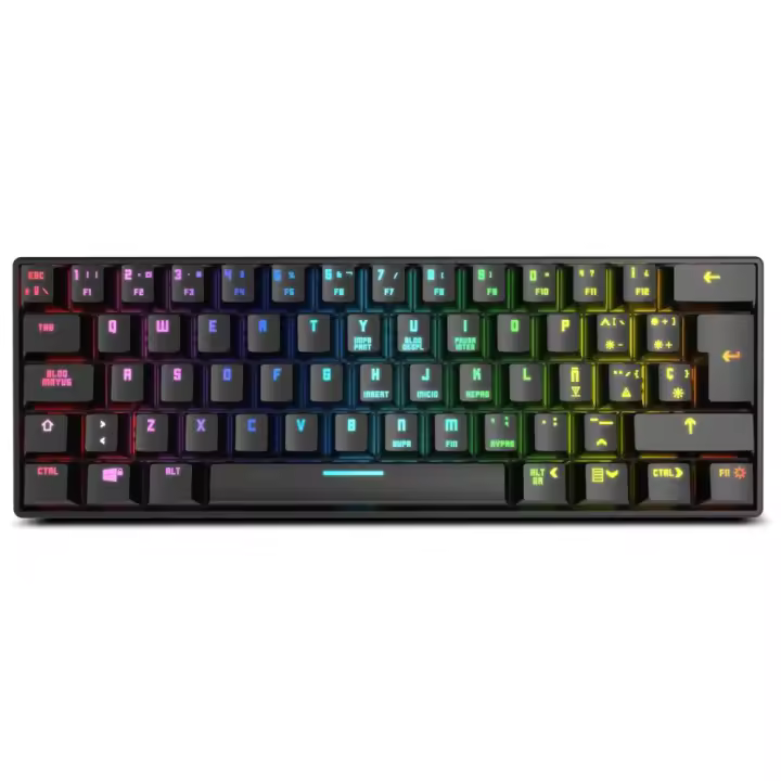 TECLADO MINI KROM GAMING KLUSTER RGB WIRELESS - 1