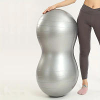 Bola De Yoga De Forma De Maní Anti-Rotura 90x45cm Para Ejercicio En Casa Equipo De Fitness Gimnasio Entrenamiento De Pilates Con Bombín - details 7