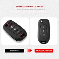 Funda De Llave De Coche De Silicona Para Renault Sandero Stepway Logan Clio 5 Arkana Captur Kadjar Daster Twingo Trafic Kwid - details 1