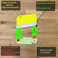Lacosvi Clips Niveladores de Piso y azulejos De 1mm, de Ancho Incluye 1000 Piezas Separadoras de Junta, Sistema de nivelación sin Labios para profesionales del Alicatado y Bricolaje - details 2