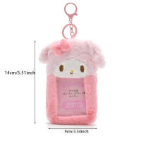 Llavero De Tela Suave Kuromi Dibujos Animados Kawaii Porta Tarjetas Hello Kitty Melody Soporte Para Fotos De Japón - details 1