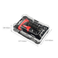 Juego De Destornilladores Magnéticos Multifuncionales 24 En 1 Con Mango Ratchete Sockets Herramienta Torx Kit De Bits De Acero Cromo Vanadio Para El Hogar - details 3