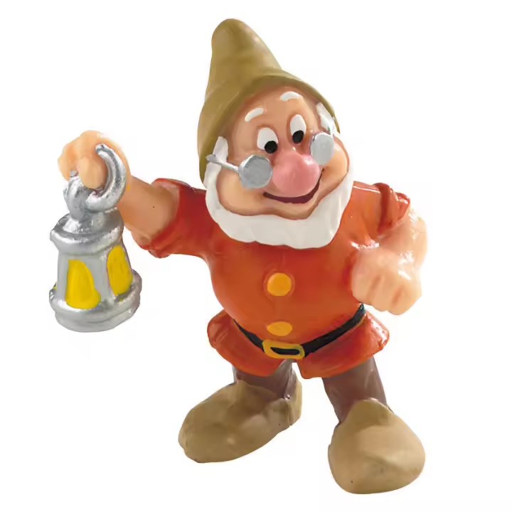 Figura Enanito Farol Blancanieves Disney 5cmFigura  Coleccionable - Idea de Regalo- Mercancia Oficial - Juguetes para Niños y Adultos - Movies Fans - Muñeco para Coleccionistas y Exposición - 1