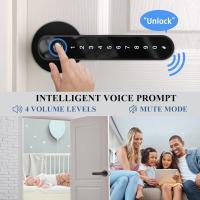Cerradura de Huella Dactilar para Puerta - Inteligente Biometrica con Combinacion de Teclado, Bluetooth APP y Llave para Dormitorio Casa Hotel Oficina Apartamento (Negro) - details 5