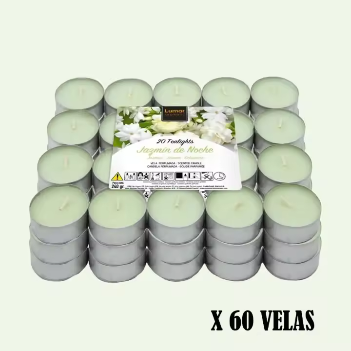 Pack 60/100 Velas Perfumadas TeaLights Duración Aproximadamente ±4,5 Horas Velas de Té Aromáticas - 1